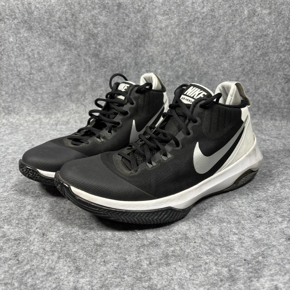 Nike Air Versitile Mens Basketball‎ Shoes Black White Silver 852431-001 Size 10